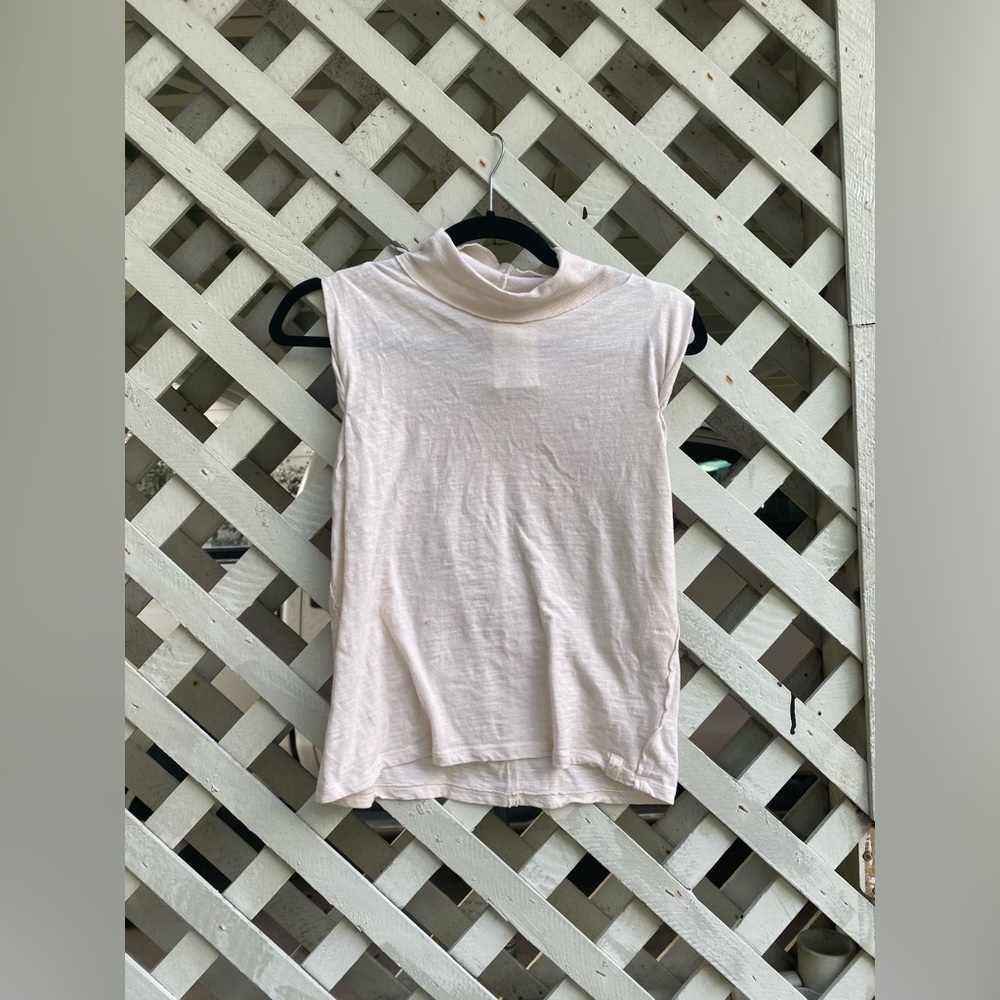 ❤️Free People Tan Turtle Neck Tank Top